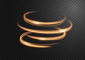 Abstract gold wavy line of light, Vector Illustration