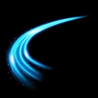 Abstract blue wavy line of light, isolated and easy to edit. Vector