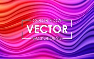 Color Flow Poster, Wave Liquid color background. Vector Illustration