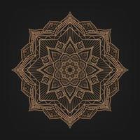 Circular Pattern of Mandala, Golden Pattern. Vector Illustration