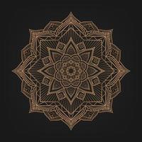 Circular Pattern of Mandala, Golden Pattern. Vector Illustration