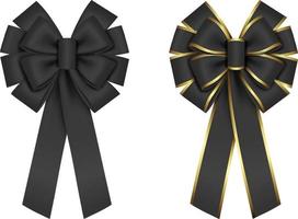 black bows for black friday decorations vector