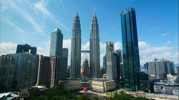 Petronas twin tower in the city at Malaysia video