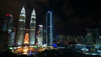 Petronas twin tower in the city at Malaysia video