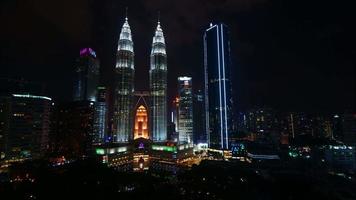 Petronas twin tower in the city at Malaysia video