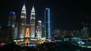 Petronas twin tower in the city at Malaysia video