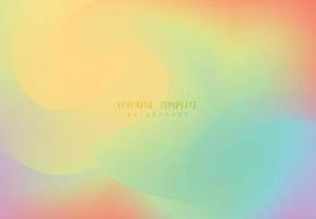 Abstract colorful gradient design template of summer background. vector