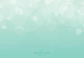 Abstract gradient green bokeh pattern design artwork background. vector