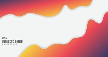 Abstract gradient colorful wavy design of cover background. vector
