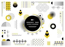 Abstract yellow and black pattern geometric shape of cover design. vector