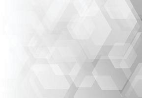 Abstract grey hexagonal pattern design artwork decorative background. vector