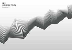 Abstract design of gray line pattern zig zag template background. vector