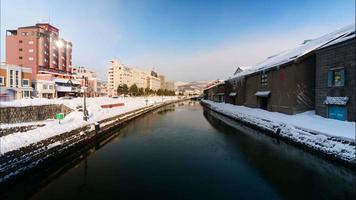 schöner Otaru-Kanal in Hokkaido in der Wintersaison