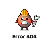 error 404 con la linda mascota de marte vector