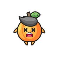 the dead apricot mascot character vector