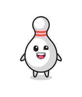 illustration of an bowling pin character with awkward poses vector