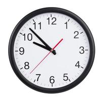 Office clock shows five to ten photo