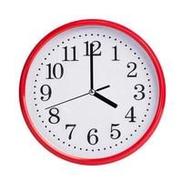 Exactly four on round clock face photo