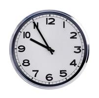Round office clock shows ten o'clock photo