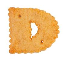 Tasty cookies in the form of the letter d photo