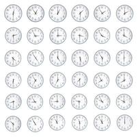 Many hours with different time photo