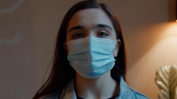 Woman in face mask photo