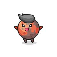 naughty mars character in mocking pose vector