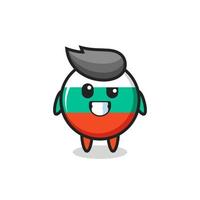 cute bulgaria flag badge mascot with an optimistic face vector