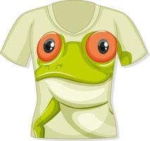 Front of t-shirt with frog pattern vector