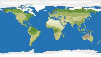 Top view of world map background vector