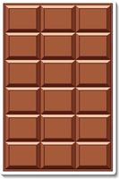 Chocolate bar sticker isolated on white background vector