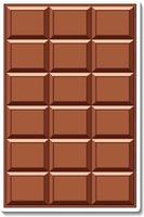 Chocolate bar sticker isolated on white background vector