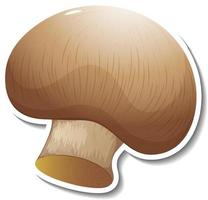 Champignon mushroom sticker on white background vector