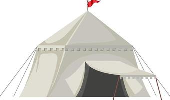White medieval tent isolated vector