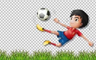 Football player cartoon character vector