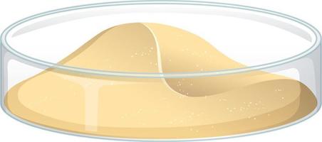 Mixture matter in the sand in transparent container vector