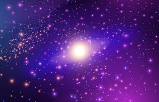 fondo realista de la estrella de la galaxia vector