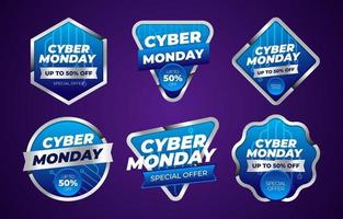 Cyber Monday Badge Collection vector