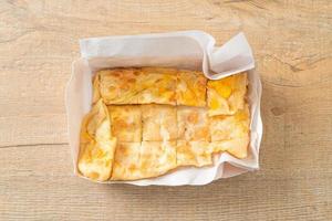 Roti with egg and sweetened condensed milk photo