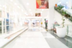 Abstract blur shop and retail store in shopping mall photo