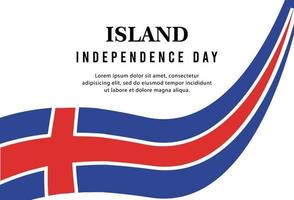 Happy independence day of Island. template vector