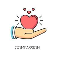 Compassion RGB color icon vector