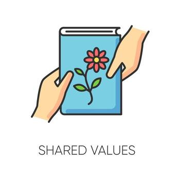 Shared values RGB color icon vector