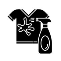 Stain removal black glyph icon vector