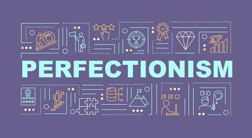 banner de conceptos de palabra de perfeccionismo vector