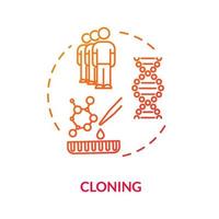 Cloning red concept icon vector