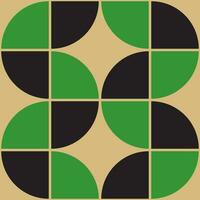 70's Geometric shapes pattern. Vintage Style Mid Century Modern Vector