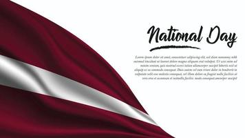 National Day Banner with Latvia Flag background vector