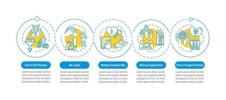 plantilla de infografía de vector de amistad