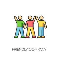 Friendly company RGB color icon vector